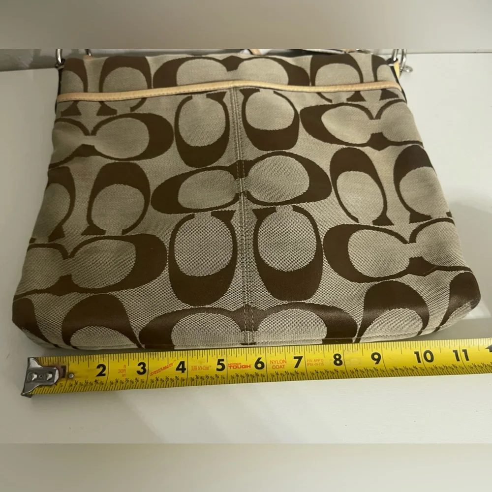 Coach Brown and Cream Crossbody Bag‎
